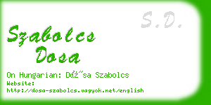 szabolcs dosa business card